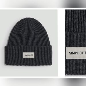 H&M Black Ribbed Beanie